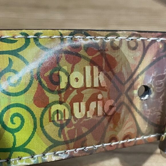 Holographic Belt Women Sz Large Peace Rock N Roll Eco Love Hippie Boho‎ Chic ‘76 - Picture 4 of 16